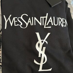 Black YSL Style Graphic Sweatshirt